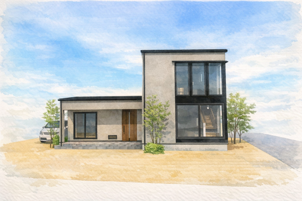 長野市26.5坪完成見学会　外観